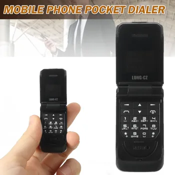 1 шт. 0,66-дюймовый OLED-мини-флип-мобильный телефон, беспроводной Bluetooth-совместимый номеронабиратель, зарядка через USB, маленький мобильный телефон, GSM SIM-карта для детей