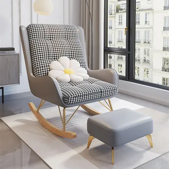 115 ° Кресло-качалка для гостиной, кресло для отдыха для взрослых, балкон, домашний повседневный диван, кресло с откидной спинкой