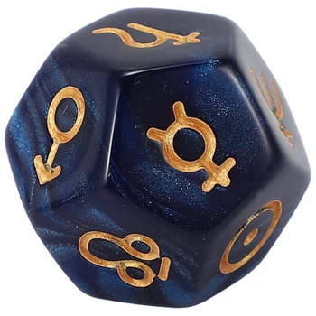 18шт Жемчужные 12-сторонние астрологические кубики со знаками Зодиака для игрушек для гадания по созвездиям, креативные многогранные кубики Типа A