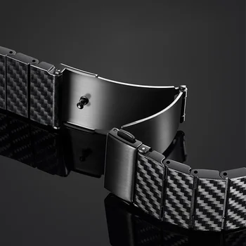 20 мм 22 мм Ремешок из углеродного волокна Для Samsung Watch 4/5/pro 45 мм 44 мм 40 мм Активный Браслет 2 correa Link HUAWEI watch GT-2-2e-3 Ремешок