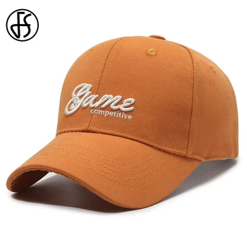 FS 2023 Оранжевые стильные бейсболки для папы с 3D вышивкой буквами, мужская хлопковая летняя уличная солнцезащитная кепка, женская шляпа в стиле хип-хоп, шляпа в стиле кость