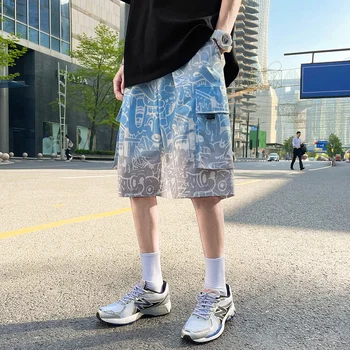 LAPPSTER-Молодежные шорты-карго Y2k для уличной одежды 2023, летние шорты с полукруглыми карманами, Корейские модные Дизайнерские баскетбольные шорты