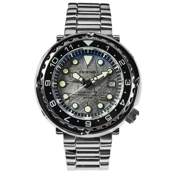 PROXIMA мужские часы для дайвинга, мужские автоматические часы спортивные наручные часы с тунцом механические 300 м водонепроницаемые светящиеся часы C3 с метеоритным циферблатом
