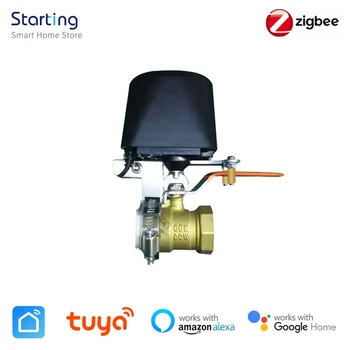 Tuya Zigbee Smart Water / Gas Valve ЕС / США / Великобритания Приложение Для Управления Клапаном Автоматизации Умного дома Беспроводное Управление Работа С Alexa Google Home