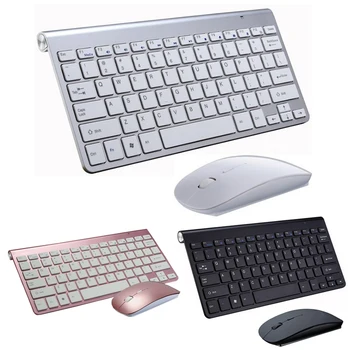 Xukinroy Беспроводная клавиатура и мышь 2.4G, мини мультимедийная клавиатура, комбинированный набор мыши для ноутбука, ноутбука Mac, настольного ПК, телевизора, офиса