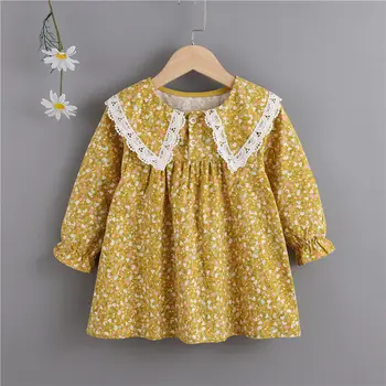 Блузка для маленьких девочек, хлопковые детские топы, осенне-весенняя детская одежда, рубашка для маленьких девочек с длинным рукавом 90130