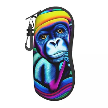 Вертикальный футляр для очков Monkey Мужская Женская сумка для солнцезащитных очков на молнии Модный органайзер для очков для путешествий