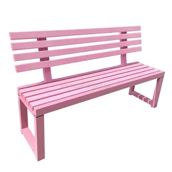 Изготовленная на заказ кибер-праздничная розовая спинка паркового стула, уличная скамейка для отдыха в торговом центре, табурет из цельного дерева, железная художественная скамейка во дворе