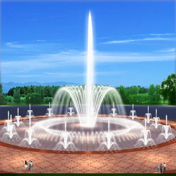 Индивидуальный масштабный музыкальный фонтан на открытом воздухе, индивидуальный гостиничный квадратный фонтан, ландшафтный парк, полное системное оборудование