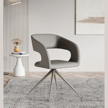 Итальянский минималистичный вращающийся кожаный светильник для макияжа, Роскошный современный домашний обеденный стол и стулья, мебель Muebles