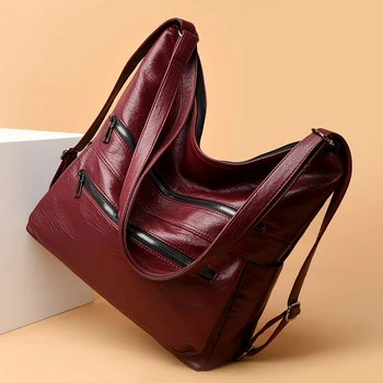 Качественная кожаная повседневная сумка-мессенджер, винтажные женские сумки через плечо 2022 года, сумка через плечо большой емкости для женщин, Bolsas
