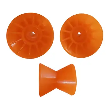 Носовой ролик Колокола для лодочного прицепа, отлитый в форму, подходит для 3,5-дюймового кронштейна, Оранжевый Поли Носовой ролик