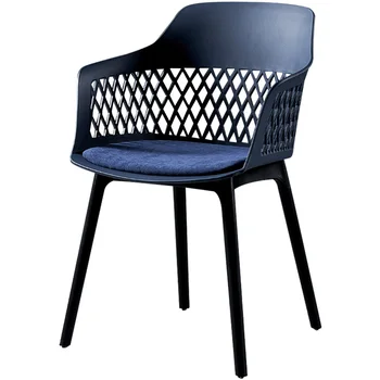 Обеденный стул Nordic с поручнями и спинкой, пластиковый стул для отдыха, Индивидуальное кресло для ресторана, Лаконичная мягкая упаковка