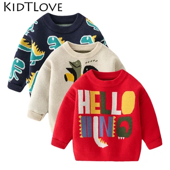 Одежда для маленьких мальчиков и девочек 2-8 лет, детский свитер, детские вязаные свитера, детский трикотаж, осень-зима, пуловеры с длинными рукавами, топы