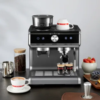 Полуавтоматическая кофемашина CM-5020, машина для измельчения зерен, машина для приготовления молочной пены, бытовая и коммерческая двойная кофемашина