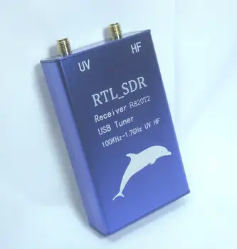 Программный радиоприемник RTL-SDR с полным диапазоном частот 100 кГц-1,7 ГГц R820T2 авиационного диапазона