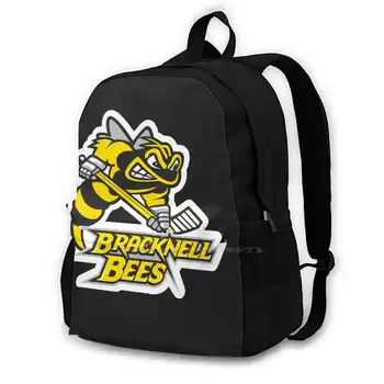 Рюкзак для студентов колледжа Bracknell Bees, рюкзак для ноутбука, дорожные сумки Bracknell Bees, Английский хоккей на льду, Голландский хоккей на льду