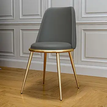 Современный туалетный столик для гостиной, Скандинавское кожаное обеденное индивидуальное кресло, кресло для отдыха, Напольная мебель для библиотеки ZXF