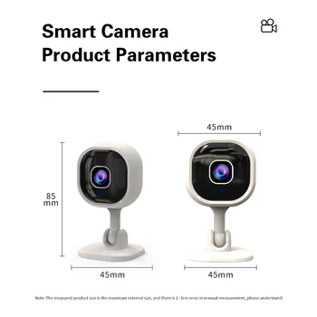 Умная камера безопасности, беспроводные камеры 1080P для домашнего видеонаблюдения, камера ночного видения, двусторонний звук