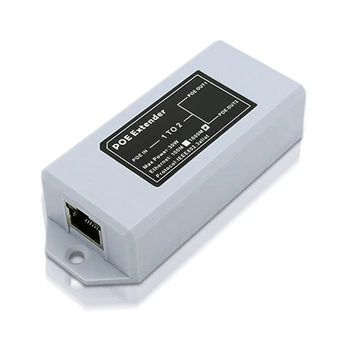 1-2-Портовый POE Удлинитель 100 Мбит/с Стандарта IEEE 802.3Af/At 48 В Удлинитель Для IP-камеры NVR POE Расширяет диапазон POE на 100 метров
