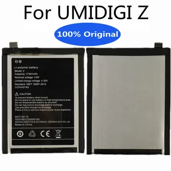 100% Оригинальный Аккумулятор UMIDIGI 3780mAh Для смартфона Umi UMIDIGI Z, Высококачественная Замена Встроенных Аккумуляторов Bateria