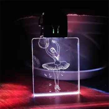 100шт Светодиодный 3D акриловый брелок RGB красочный ночник для ключей Подвесной светильник Свадебный Рождественский декор Подарочный брелок для ключей