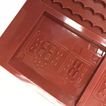 2 шт./компл. 3D Рождественский пряничный домик, силиконовая форма, форма для шоколадного торта, Инструменты для выпечки печенья своими руками C66