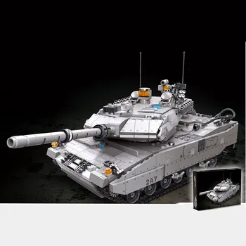 2022 Военная армия Мировая война WW2 SWAT Полицейские солдаты Leopard 2A7 Модель танка Строительный блок Кирпичи Детские игрушки