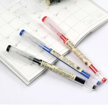 3ШТ Тонкая гелевая ручка 0,35 мм синего / черного / красного цвета, быстросохнущие гелевые ручки с чернилами для офисного письма, школьные принадлежности