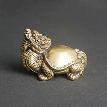 Античное Латунное украшение для большого стола Baxia, Чайная черепаха, украшение для домашних животных ручной работы
