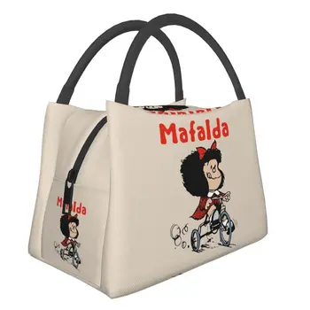 Изготовленная на заказ велосипедная сумка для ланча Mafalda на 3 колеса, женские ланч-боксы с теплой изоляцией для офисных поездок