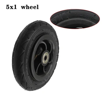 колесо с шиной 5x1, 5-дюймовое пневматическое колесо для тележки Gocart с металлической ступицей, пневматическая шина 5X1 с внутренней трубкой, электромобиль
