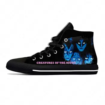 Кроссовки Creatures of the Night с высоким берцем, мужская группа Kiss, женская повседневная обувь для подростков, парусиновая обувь для бега, 3D-обувь, легкая обувь
