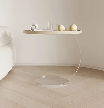 Легкий роскошный Многофункциональный акриловый прозрачный чайный столик для маленькой квартиры, гостиной, углового письменного стола, простого современного стола