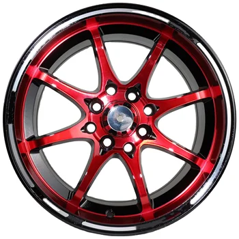 Оптовые продажи черных и красных дисков 15, 16, 17 дюймов с 4 выступами 4x100 колес 4x114.3 sport rim