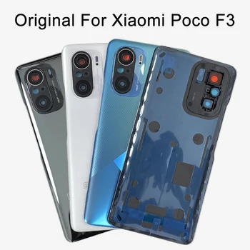 Оригинал Для Xiaomi Poco F3 С CE M2012K11AG Задняя Крышка Корпуса Шасси Задняя Дверца Батарейного Отсека + Запчасти Для Ремонта Стекла Объектива камеры