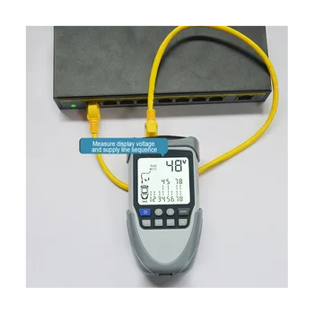 Портативный тестер сетевого кабеля с ЖК-дисплеем, цифровые устройства отслеживания проводов, проверка полярности напряжения, тест POE (A)