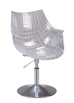 Современный дизайн Пластиковый Прозрачный Поворотный офисный компьютерный стул с прозрачным пластиковым корпусом офисный стул с поворотным газлифтом рабочий стул 1ШТ