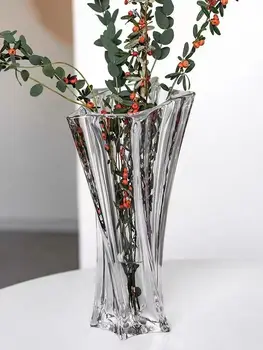 Стеклянная ваза Для гостиной Сухоцветы Стекло в скандинавском стиле Ins Прозрачный Укроп Украшение дома Звезда Европейская хрустальная ваза